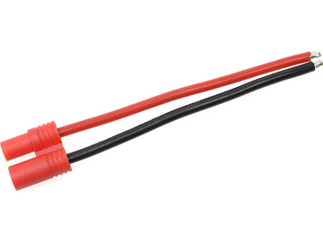Konektor zlacený 3.5mm samice s kabelem 14AWG 10cm / GF-1061-002