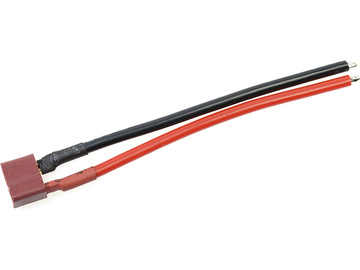 Konektor zlacený Deans samice s kabelem 14AWG 10cm / GF-1070-003