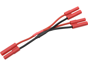 Kabel Y paralelní 4.0mm zlacený 14AWG 12cm / GF-1320-121
