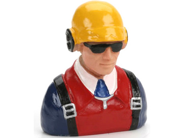 Pilot 1:7 - civilní s helmou sluchátky a sl. brýlemi / HAN9109