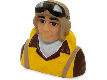 Pilot 1:8 - WWII s vestou, helmou a sl. brýlemi / HAN9130