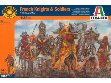 Italeri figurky - 100 YEARS WAR-FRENCH KNIGHTS & S (1:32) / IT-6860