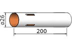 Klima papírová trubka 26x200mm 4-drážky