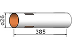 Klima papírová trubka 26x385mm 3-drážky