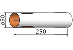 Klima papírová trubka 50x250mm 3-drážky