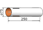 Klima papírová trubka 75x250mm 3-drážky