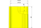 Klima základna 75mm 3-stabilizátory žlutá