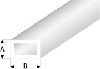 Raboesch profil ASA trubka čtyřhranná transparentní bílá 2x4x330mm (5)