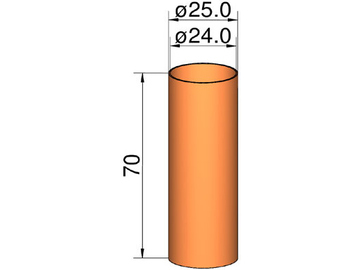 Klima Spojka 26mm trubek pr. 24x70mm / KL-202407000