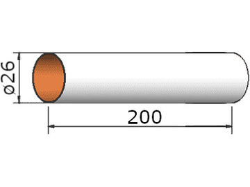 Klima papírová trubka 26x200mm / KL-202620000