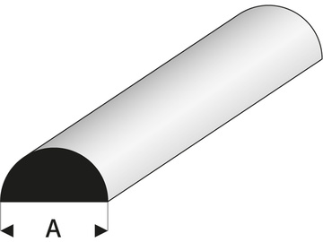 Raboesch profil ASA půlkulatý 2.5x1000mm / KR-rb401-55