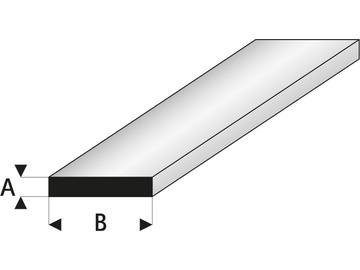 Raboesch profil ASA čtyřhranný 1.5x2.5x330mm (5) / KR-rb410-52-3