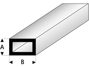 Raboesch profil ASA trubka čtyřhranná 2x4x330mm (5) / KR-rb421-51-3