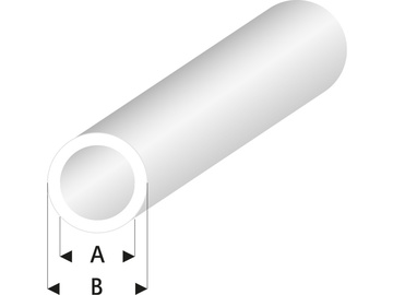 Raboesch profil ASA trubka transparentní bílá 2x3x330mm (5) / KR-rb423-53-3