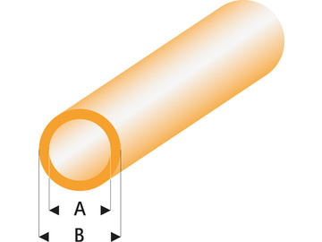 Raboesch profil ASA trubka transparentní oranžová 3x4x330mm (5) / KR-rb425-55-3