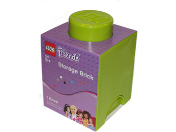 LEGO úložný box 125x125x180mm - Friends světle zelený / LEGO40011742
