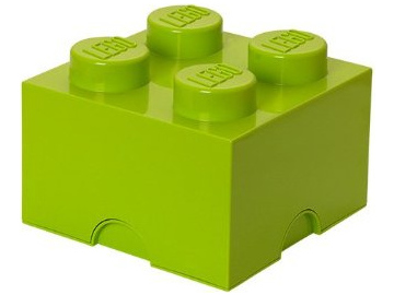 LEGO úložný box 250x250x180mm - světle zelený / LEGO40031220