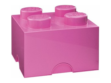 LEGO úložný box 250x250x180mm - růžový / LEGO40031739