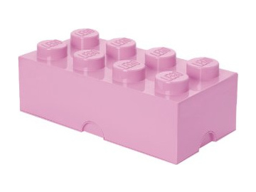 LEGO úložný box 250x500x180mm - světle růžový / LEGO40041738