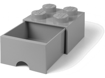 LEGO úložný box s šuplíkem 250x250x180mm - šedý / LEGO40051740