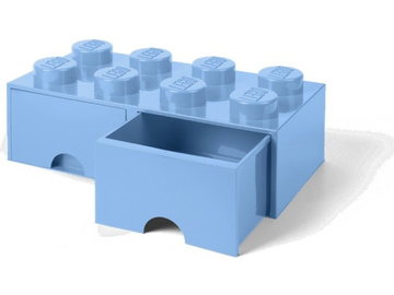 LEGO úložný box s šuplíky 250x500x180mm - světle modrý / LEGO40061736