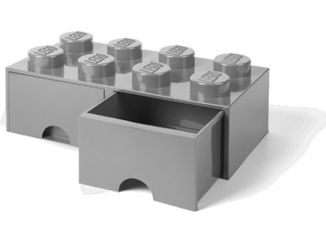 LEGO úložný box s šuplíky 250x500x180mm - šedý / LEGO40061740