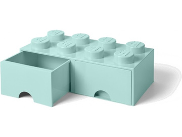 LEGO úložný box s šuplíky 250x500x180mm - aqua / LEGO40061742