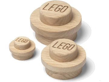 LEGO Wood dřevěný věšák na zeď (3) dub / LEGO40160900