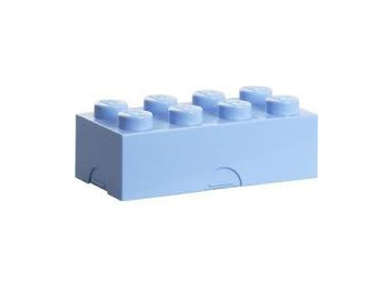 LEGO box na svačinu 100x200x75mm - světle modrý / LEGO40231736