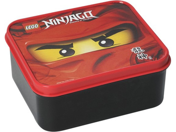 LEGO box na svačinu 160x140x65mm - Ninjago červený / LEGO40501733
