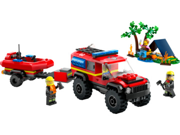 LEGO City - Hasičský vůz 4x4 a záchranný člun / LEGO60412