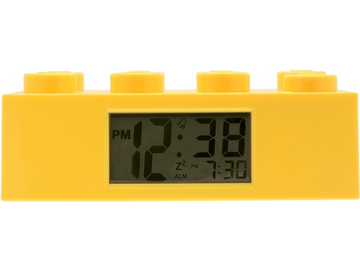 LEGO hodiny s budíkem - Brick žluté / LEGO9002144