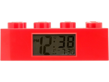 LEGO hodiny s budíkem - Brick červené / LEGO9002168