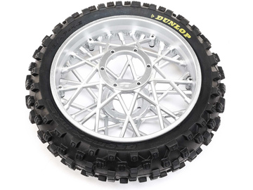 Losi kolo s pneu Dunlop MX53 zadní, disk chrom: PM-MX / LOS46007