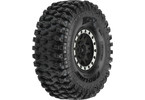 Pro-Line Wheels 1.9", Hyrax Predator Tires, Impulse H12 Black/Silver Wheels (2)