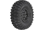 Pro-Line Wheels 1/24, Hyrax Tires, Impulse H7 Black Wheels (4)