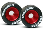 Traxxas hliníkové kolo opěrných koleček (Wheelie) červené (2)