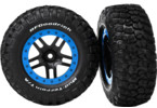 Traxxas kolo 2.2/3.0", disk SCT Split-Spoke černý-modrý, pneu KM2 (2) (2WD přední)