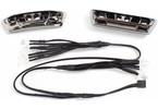 Traxxas LED lights, light harness (4 clear, 4 red)/ bumpers/ wire ties (3) (requires #7286)