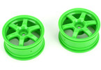 Traxxas Wheels 1.9", Volk Racing TE37 (green) (2)
