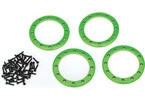 Traxxas hliníkový beadlock kroužek 2.2" zelený (4)