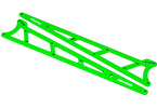 Traxxas Side plates, wheelie bar, green (aluminum) (2)