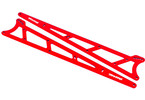Traxxas Side plates, wheelie bar, red (aluminum) (2)