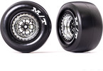 Traxxas kolo, disk Weld chrom/černý, pneu sticky (2) (zadní)
