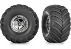 Traxxas Tires & wheels 1.2", chrome wheels, Terra Groove tires (2)