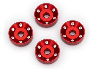Traxxas podložka disku kol hliníková červená (4) / TRA10257-RED