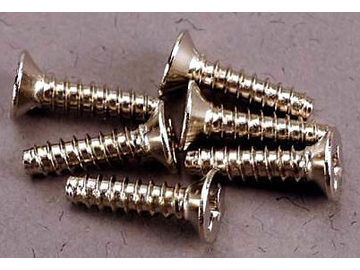 Traxxas Screws, 3x12mm countersunk self-tapping (6) / TRA2648