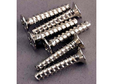 Traxxas Screws, 3x15mm countersunk self-tapping (6) / TRA2649