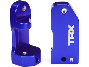 Traxxas Caster blocks, 30-degree, blue-anodized 6061-T6 aluminum (left & right) / TRA3632A