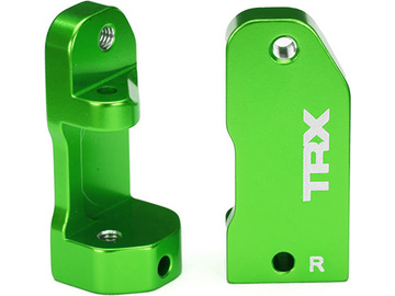 Traxxas Caster blocks, 30-degree, green-anodized 6061-T6 aluminum (left & right) / TRA3632G